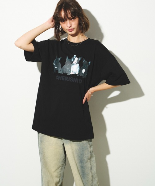 Unitage(ユニテージ)の「ブルTEE(Tシャツ/カットソー・レディース・ブラック/ホワイト・FREE)」の7枚目の写真