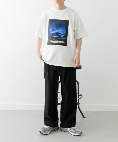 ITEMS URBANRESEARCH（アイテムズ アーバンリサーチ）の「Art Graphic ポンチTシャツ Dawn（Tシャツ/カットソー・メンズ・ブラック/ホワイト・MEDIUM/LARGE）」の9枚目の写真