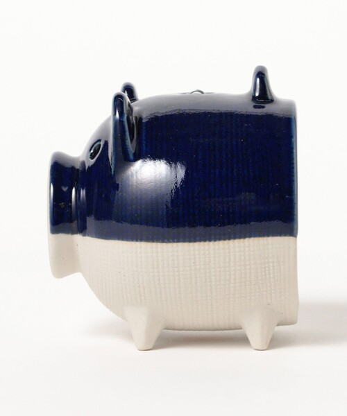 BEAMS JAPAN（ビームス　ジャパン）の「▲【別注】萬古焼 上下 掛け分 蚊やり豚 チビ（インテリア雑貨・レディース・ライトブルー/ネイビー・ONE SIZE）」の16枚目の写真