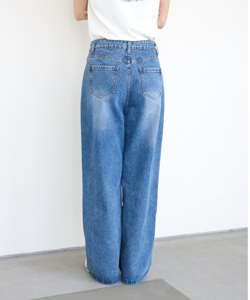 gossip！ロサンゼルス（ゴシップロサンゼルス）の「ドロストデニムワイドパンツ（デニムパンツ・レディース・ライトブルー/ブルー・S/M）」の22枚目の写真