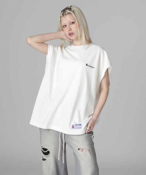 DANKE SCHON(ダンケシェーン)の「【WEB&DEPOT限定】DankeSchon/ダンケシェーン/16OE NOSLEEVES LOGO(タンクトップ・レディース・ブラック/ホワイト・M/L/S)」の1枚目の写真