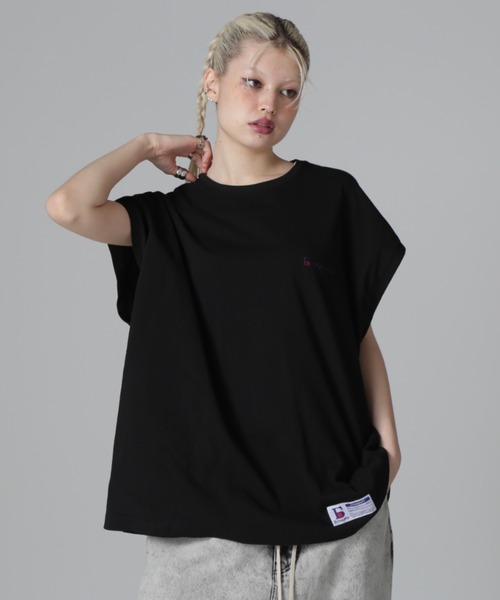 DANKE SCHON(ダンケシェーン)の「【WEB&DEPOT限定】DankeSchon/ダンケシェーン/16OE NOSLEEVES LOGO(タンクトップ・レディース・ブラック/ホワイト・M/L/S)」の2枚目の写真