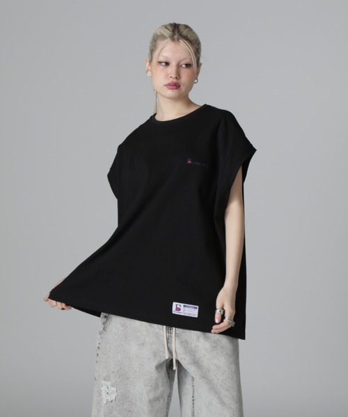 DANKE SCHON(ダンケシェーン)の「【WEB&DEPOT限定】DankeSchon/ダンケシェーン/16OE NOSLEEVES LOGO(タンクトップ・レディース・ブラック/ホワイト・M/L/S)」の5枚目の写真