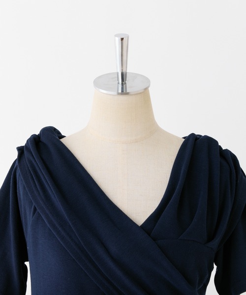 one after another NICE CLAUP(ワンアフターアナザーナイスクラップ)の「クロストップス(Tシャツ/カットソー・レディース・ミント/ネイビー/オフホワイト/グレー・FREE)」の7枚目の写真