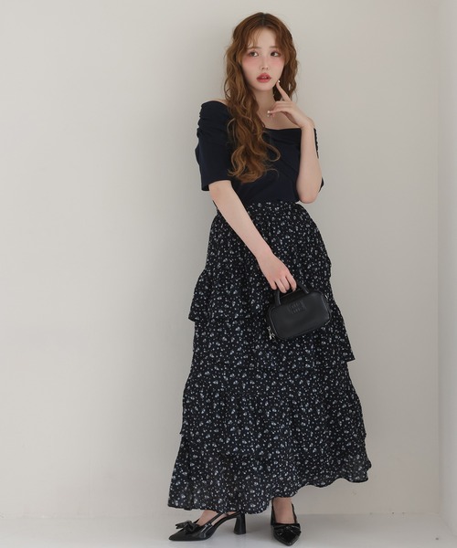 one after another NICE CLAUP(ワンアフターアナザーナイスクラップ)の「クロストップス(Tシャツ/カットソー・レディース・ミント/ネイビー/オフホワイト/グレー・FREE)」の12枚目の写真