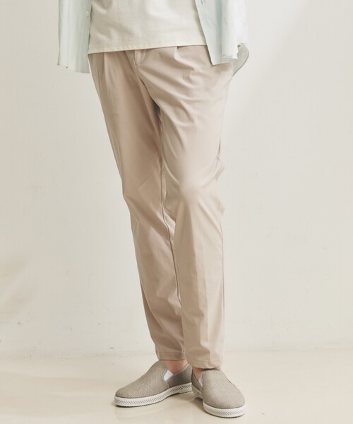 ABAHOUSE（アバハウス）の「【常に適温 / 37.5 Technology】 1プリーツ イージーパンツ/ハイストレッチ イージーケア（その他パンツ・メンズ・グレイッシュベージュ/カーキ/ブラック/チャコールグレー・44/46/48/50）」の4枚目の写真