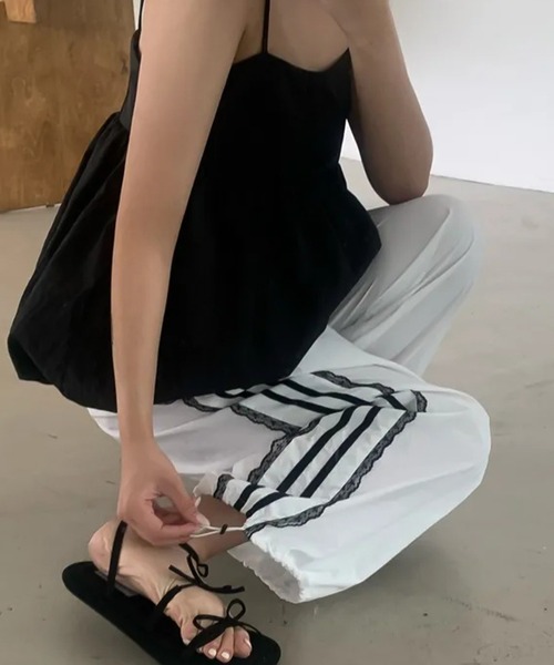 Girly Doll(ガーリードール)の「サイドレースラインパンツ(その他パンツ・レディース・ホワイト/ブラック・F)」の22枚目の写真