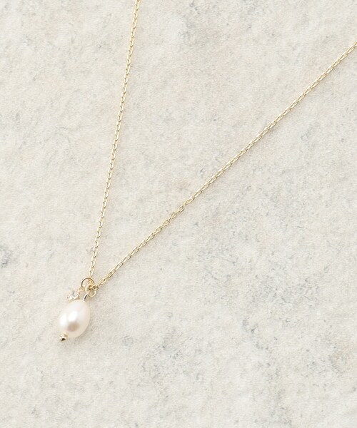 OPAQUE.CLIP（オペークドットクリップ）の「淡水×ビジューショートネックレス（ネックレス・レディース・ゴールド/シルバー・00）」の4枚目の写真