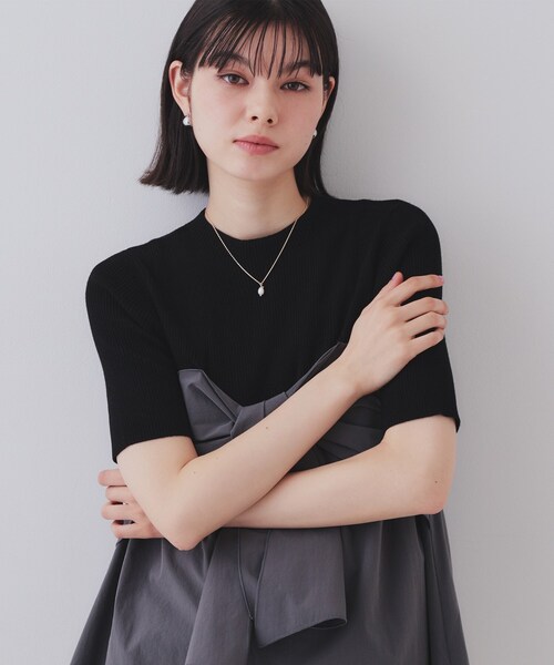 OPAQUE.CLIP（オペークドットクリップ）の「淡水×ビジューショートネックレス（ネックレス・レディース・ゴールド/シルバー・00）」の7枚目の写真