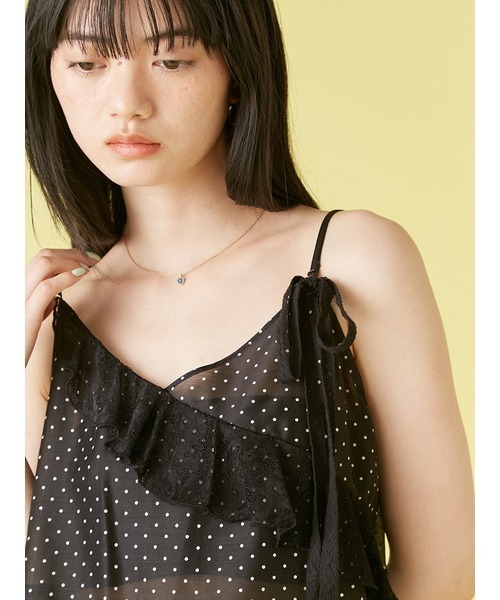 リリーブラウン レースフリルキャミトップス LILY BROWN｜レースフリルキャミトップス | Rakuten Fashion