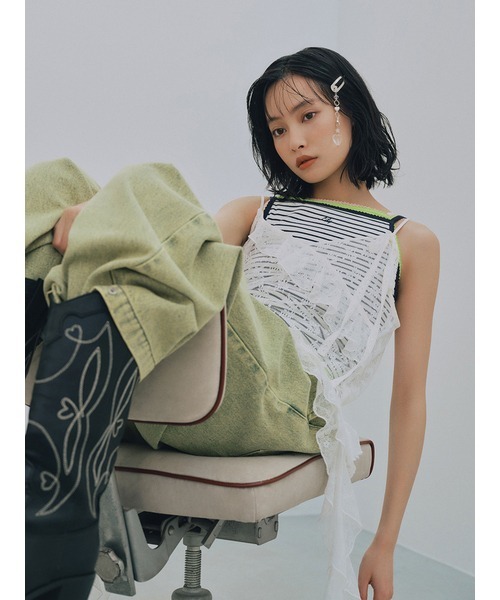 リリーブラウン レースフリルキャミトップス LILY BROWN｜レースフリルキャミトップス | Rakuten Fashion
