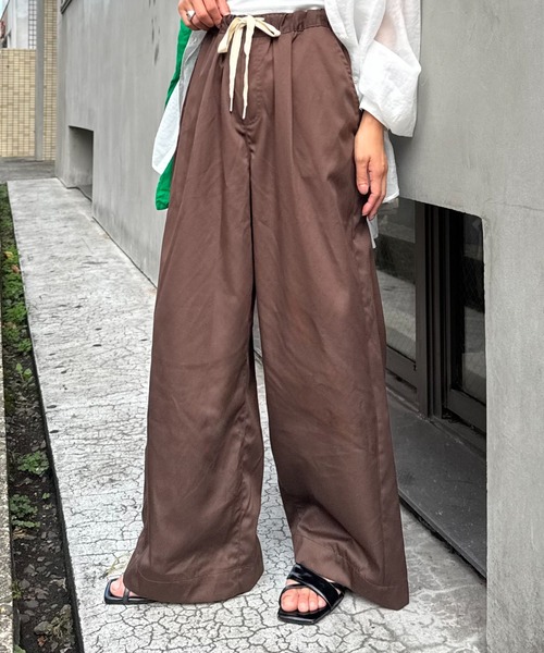 チャオパニックティピー ワイドイージーパンツ 低身長・高身長対応/サイズ展開あり】スタイルアップ柔らか