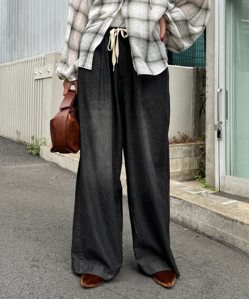 低身長・高身長対応/サイズ展開あり】スタイルアップ柔らかワイド