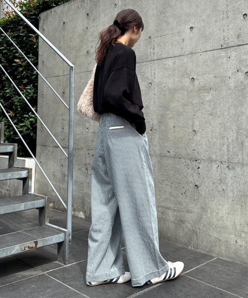 低身長・高身長対応/サイズ展開あり】スタイルアップ柔らかワイド