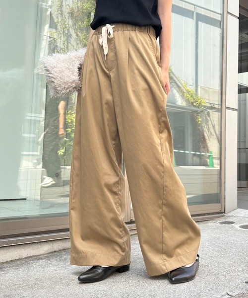 CIAOPANIC TYPY（チャオパニックティピー）の「【低身長・高身長対応/サイズ展開あり】スタイルアップ柔らかワイドイージーパンツ/デニム/スラックス（デニムパンツ・レディース・サックスブルー/ブルー/ブラック/ホワイト/ネイビー/ブラック系その他/グレー/ベージュ/ブラウン・SMALL/MEDIUM/LARGE/X-SMALL/X-LARGE）」の20枚目の写真