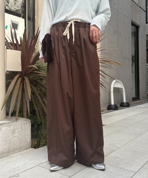 低身長・高身長対応/サイズ展開あり】スタイルアップ柔らかワイド