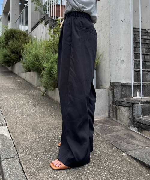 新品⭐︎ チャオパニックティピー　柔らかワイドイージーパンツ　デニムスラックス　M 低身長・高身長対応/サイズ展開あり】スタイルアップ柔らか