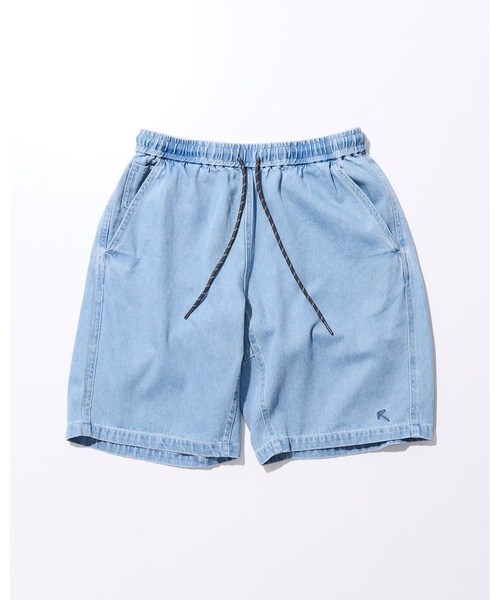 ROKX（ロックス）の「【ROKX】ロックス DENIM STRINGS SHORT（デニムパンツ・メンズ・ブラック/ブルー系その他/ブルー系その他2・SMALL/X-LARGE/MEDIUM/LARGE）」の2枚目の写真