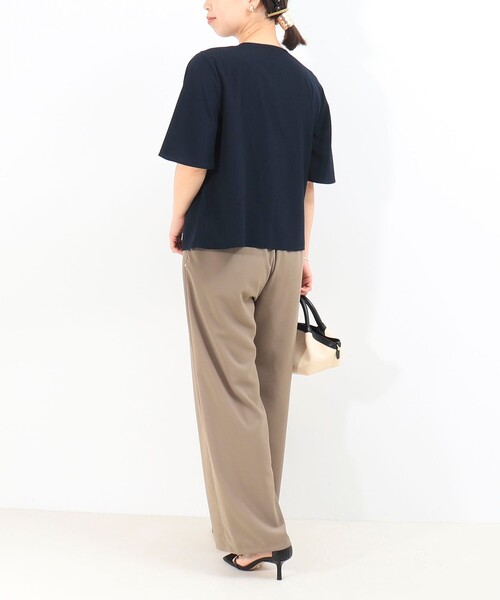 MICO COULIER（ミコクリエ）の「ジョーゼットフリルブラウス（シャツ/ブラウス・レディース・ホワイト系その他5/ネイビー/ライトグレー・38）」の13枚目の写真