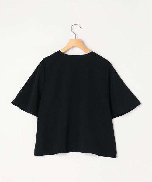 MICO COULIER（ミコクリエ）の「ジョーゼットフリルブラウス（シャツ/ブラウス・レディース・ホワイト系その他5/ネイビー/ライトグレー・38）」の18枚目の写真