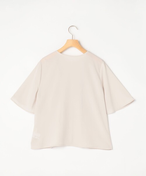 MICO COULIER（ミコクリエ）の「ジョーゼットフリルブラウス（シャツ/ブラウス・レディース・ホワイト系その他5/ネイビー/ライトグレー・38）」の21枚目の写真