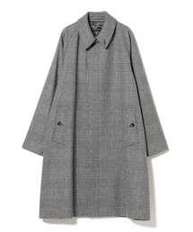 BEAMS F | MARLING & EVANS FABRIC ウール グレンプレイド ラグランスリーブ バルカラーコート(その他アウター)