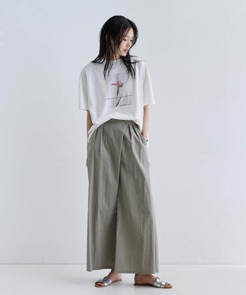 GALLEST（ギャレスト）の「タイプライターラップワイドパンツ（その他パンツ・レディース・グリーン系/ブラウン系その他・38/36/40）」の5枚目の写真