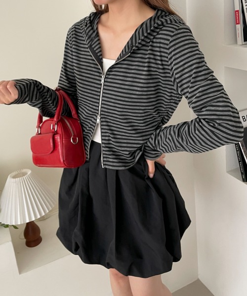 WEGO（ウィゴー）の「WEGO/柄Wジップパーカー（パーカー・レディース・ホワイト/ライトグレー/グレー系その他5・FREE）」の13枚目の写真