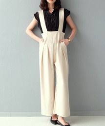 Rejoule（リジュール）の「バックベルトデザイン ハイウエストサロペット（サロペット/オーバーオール）」