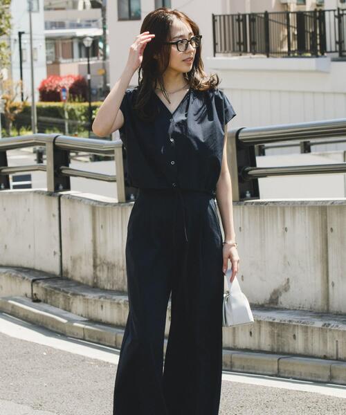 セール】F by ROSSO 撥水クロップドブラウス+ワイドパンツ