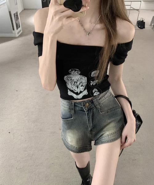 Miniministore(ミニミニストア)の「ウォッシュデニムショートパンツレディース(デニムパンツ・レディース・インディゴブルー・XL/L/M)」の22枚目の写真