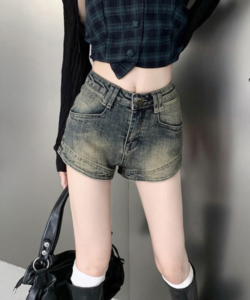 Miniministore(ミニミニストア)の「ウォッシュデニムショートパンツレディース(デニムパンツ・レディース・インディゴブルー・XL/L/M)」の18枚目の写真
