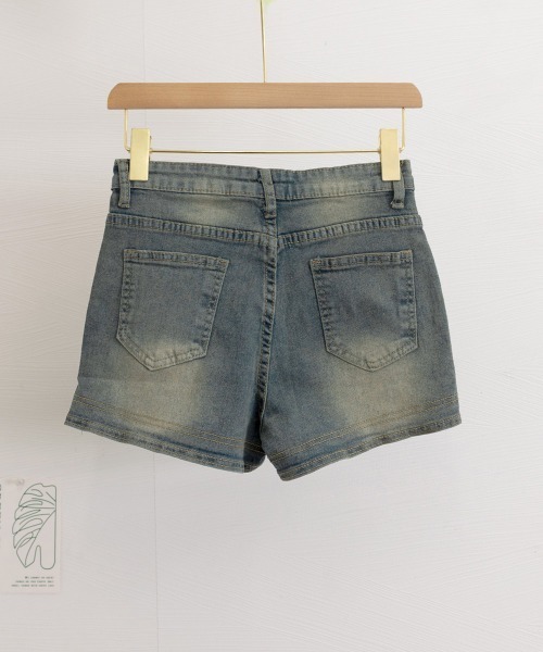 Miniministore(ミニミニストア)の「ウォッシュデニムショートパンツレディース(デニムパンツ・レディース・インディゴブルー・XL/L/M)」の3枚目の写真
