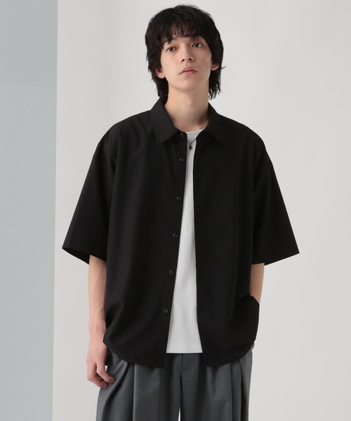 HARE 【WEB限定】マルチマテリアルパターンシャツ SS WEB限定】マルチマテリアルパターンシャツSS(HARE)（シャツ