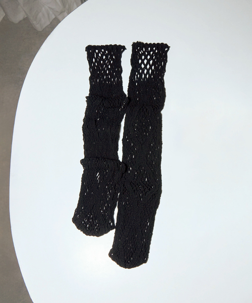 CITYSHOP(シティーショップ)の「EUCHRONIA Lace high socks 002250803:靴下(ソックス/靴下・レディース・ホワイト/ブラック・FREE)」の1枚目の写真