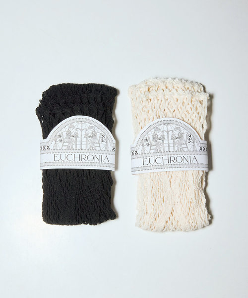CITYSHOP(シティーショップ)の「EUCHRONIA Lace high socks 002250803:靴下(ソックス/靴下・レディース・ホワイト/ブラック・FREE)」の3枚目の写真