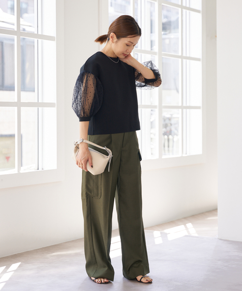 IENA - IENA 17AW リブ フルニードルタックプルオーバー ネイビー イエナ CODE ビッグプルオーバー（ニット／セーター）｜IENA（イエナ