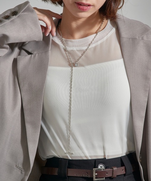 セール】【PHILIPPE AUDIBERT】Enara long necklace brass