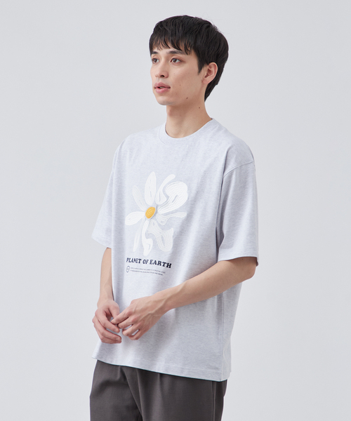 早期完売★LMC★AIR GLOBE TEE 大人気Tシャツ2色(2025SS/追跡可) 追加2》【PLANET OF EARTH】フラワー エンブロイダリーTシャツ