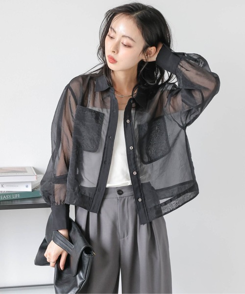 MASU シアーシャツ 手洗い可能】シアーシャツブラウス / ANY | ファッション通販