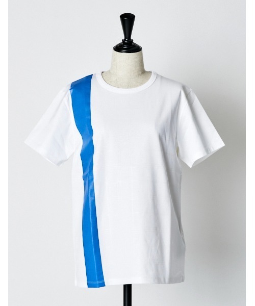 RUMCHE(ラムシェ)の「Line Rubber Print T-shirt / ラインラバープリントTシャツ(Tシャツ/カットソー・レディース・ホワイト・SMALL)」の4枚目の写真