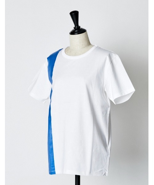 RUMCHE(ラムシェ)の「Line Rubber Print T-shirt / ラインラバープリントTシャツ(Tシャツ/カットソー・レディース・ホワイト・SMALL)」の5枚目の写真