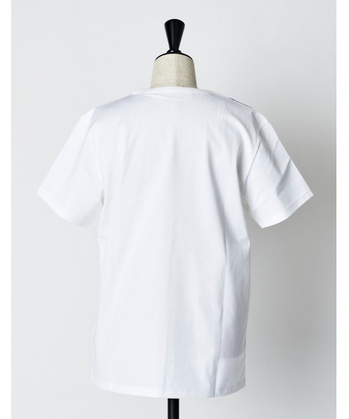 RUMCHE(ラムシェ)の「Line Rubber Print T-shirt / ラインラバープリントTシャツ(Tシャツ/カットソー・レディース・ホワイト・SMALL)」の6枚目の写真