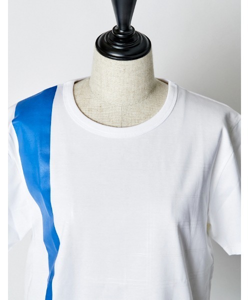 RUMCHE(ラムシェ)の「Line Rubber Print T-shirt / ラインラバープリントTシャツ(Tシャツ/カットソー・レディース・ホワイト・SMALL)」の2枚目の写真