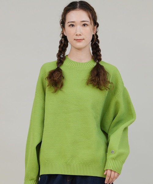 DISCUS ATHLETIC（ディスカス　アスレチック）の「DISCUS ATHLETIC/ディスカスアスレチック セーター クルーニット 5487-6970（ニット/セーター・レディース・ライトグリーン/ピンク/アイボリー/スミクロ/イエロー/オレンジ・M）」の4枚目の写真