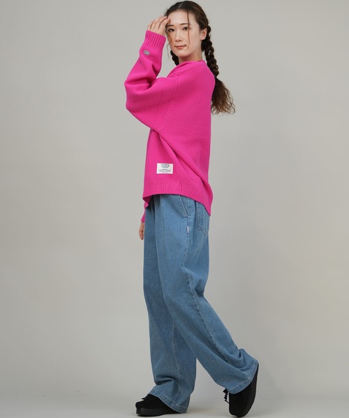 DISCUS ATHLETIC（ディスカス　アスレチック）の「DISCUS ATHLETIC/ディスカスアスレチック セーター クルーニット 5487-6970（ニット/セーター・レディース・ライトグリーン/ピンク/アイボリー/スミクロ/イエロー/オレンジ・M）」の10枚目の写真