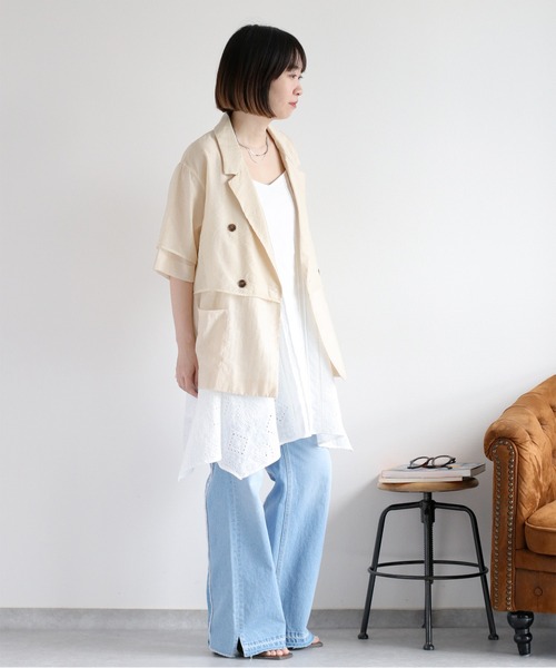 cepo(セポ)の「スカラップ刺繍キャミワンピース(ワンピース・レディース・オフホワイト/ブラック・M)」の21枚目の写真