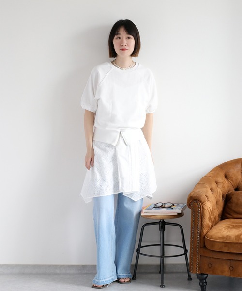 cepo(セポ)の「スカラップ刺繍キャミワンピース(ワンピース・レディース・オフホワイト/ブラック・M)」の18枚目の写真