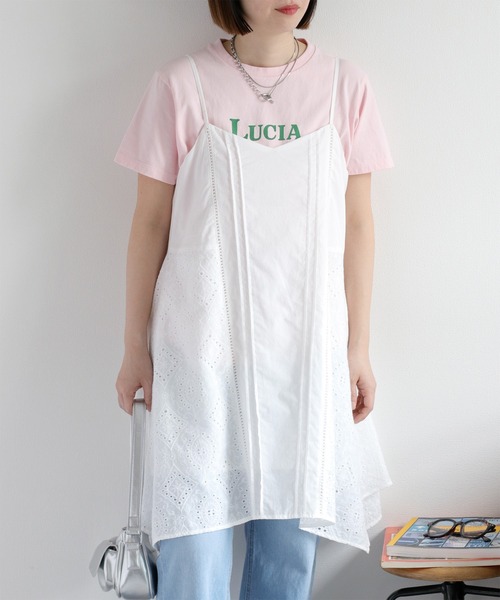 cepo(セポ)の「スカラップ刺繍キャミワンピース(ワンピース・レディース・オフホワイト/ブラック・M)」の22枚目の写真