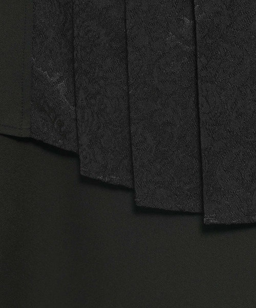 HARE(ハレ)の「ジャガードアシメプリーツシャツ(HARE)(シャツ/ブラウス・レディース・ブルー/ブラック/ホワイト/ボルドー・FREE)」の18枚目の写真